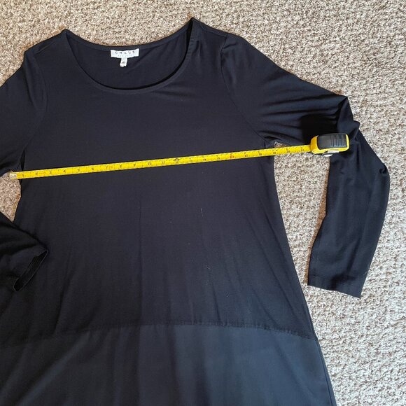 Size Medium Chaus New York black top with high/low hem - Picture 2 of 9